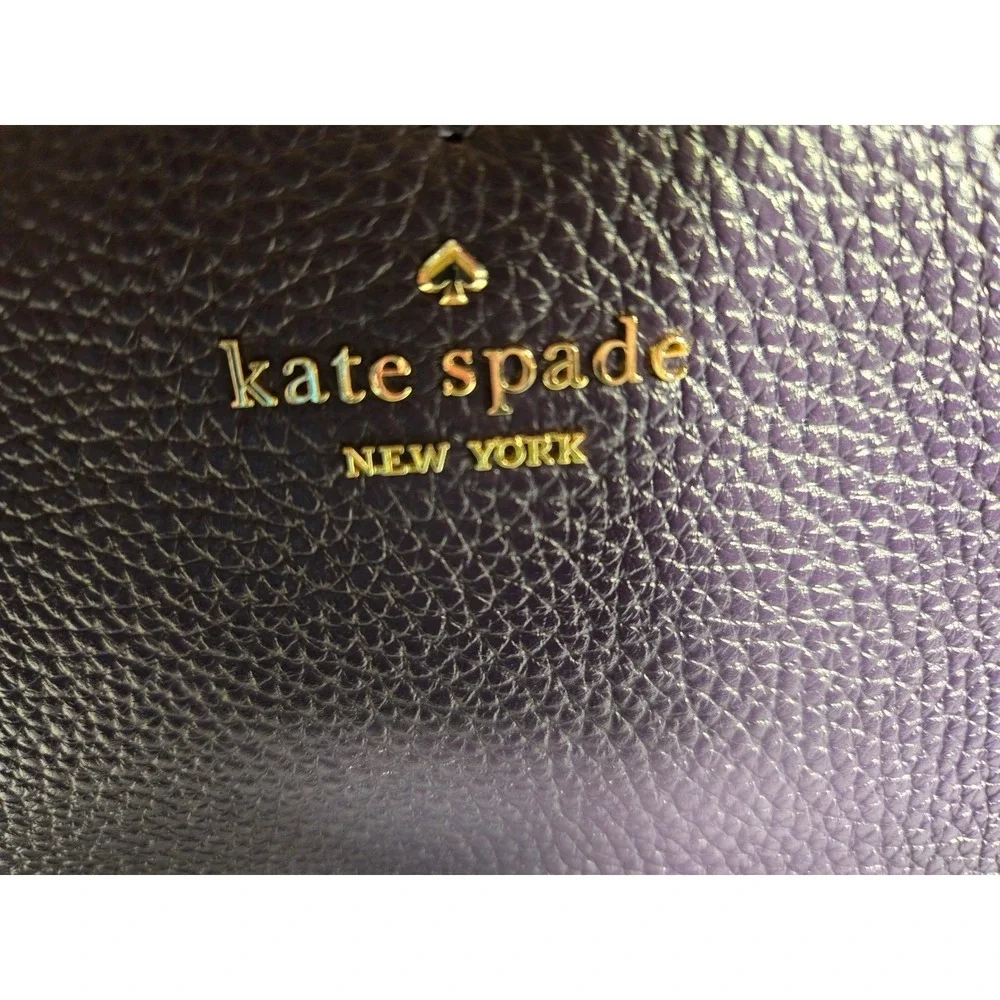 Kate Spade New York Purple Pebbled Leather Harlow Crossbody Bag Gold Hardware‎
